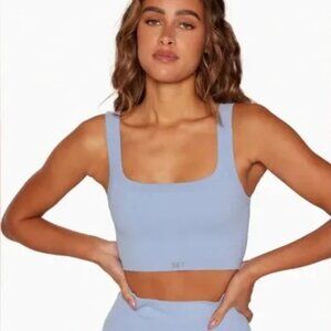 SET ACTIVE / SCULPTFLEX RIBBED SPORTS BRA / BLUE LAGOON / SIZE S